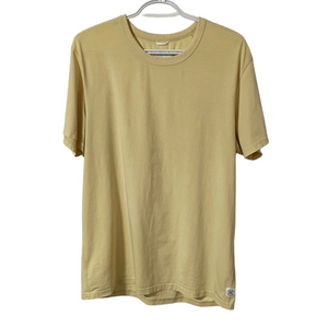 Reigning Champ Short Sleeve Crew T-Shirt in Light Yellow Size XL